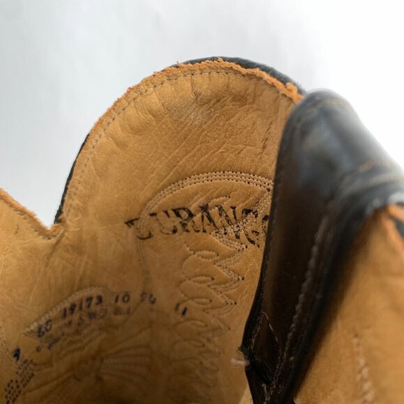 Durango Vintage Python Black Leather Cowboy Boots 9 - Picture 8 of 10